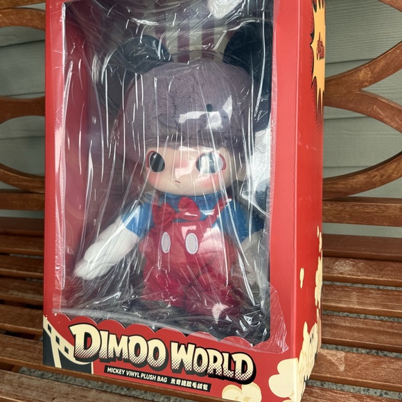 NIB/NWT PopMart DIMOO WORLD X DISNEY series- Mickey vinyl plush bag